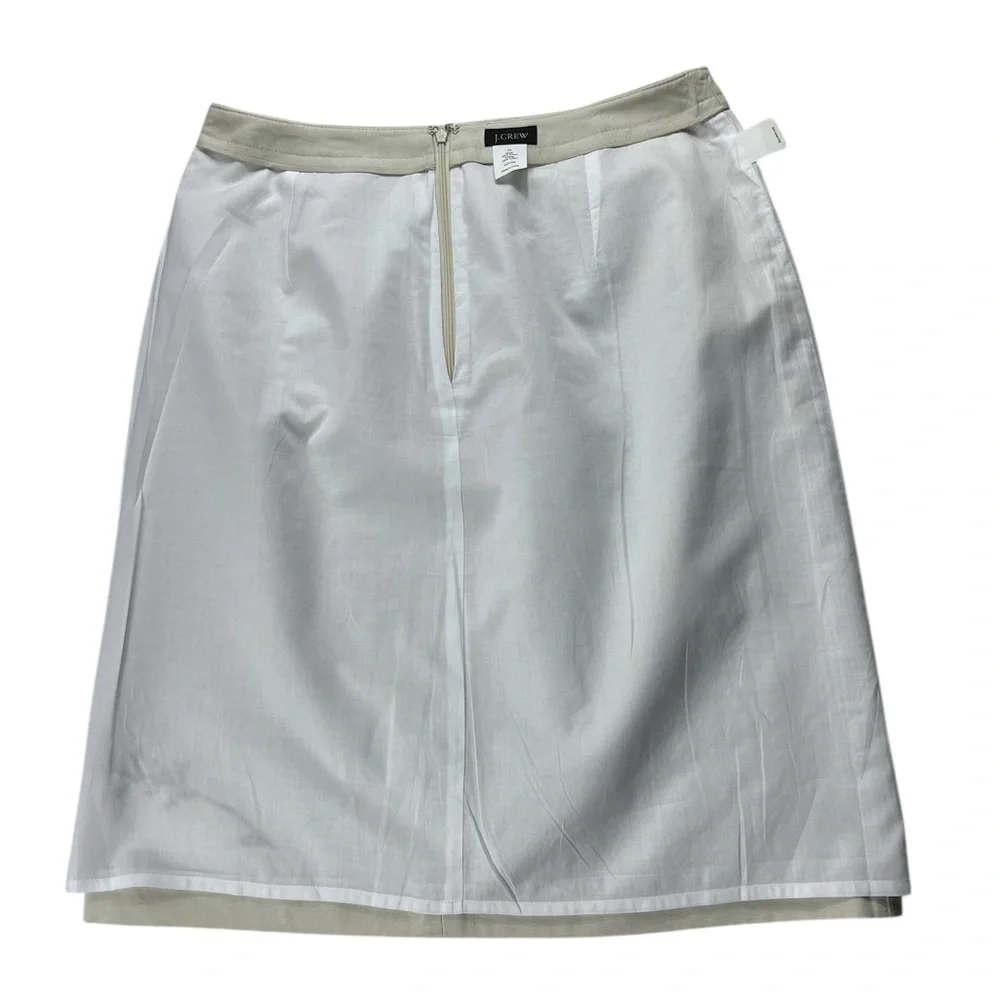 J. Crew A-Line Skirt 100% Cotton Fully Lined Floral Embroidered Size 10 Cottage